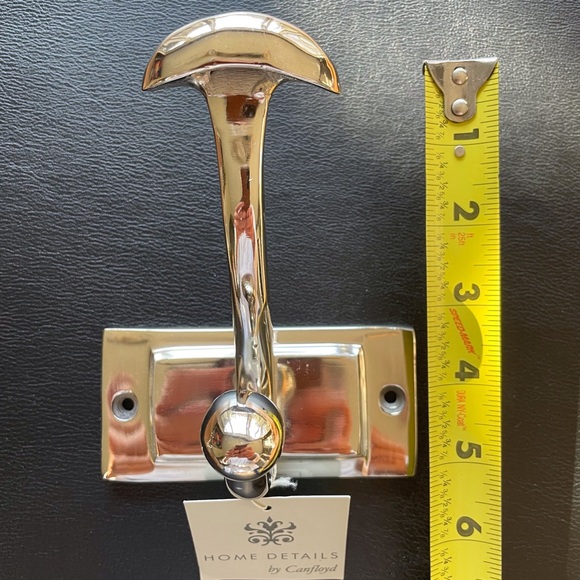 Pair of chrome coat hooks by Canfloyd - Picture 4 of 5